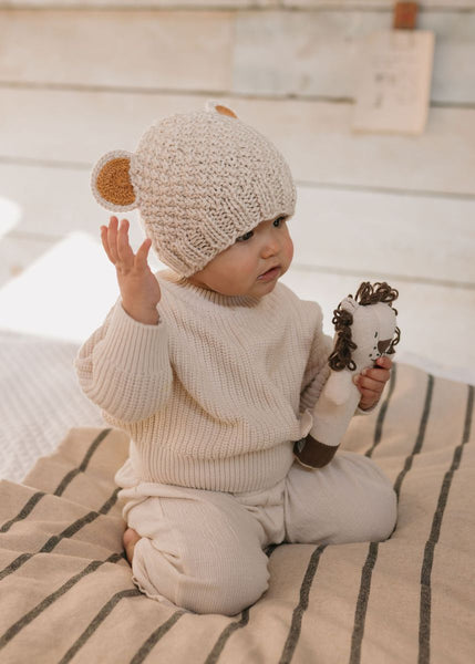 Acorn - Bear Beanie / Oatmeal