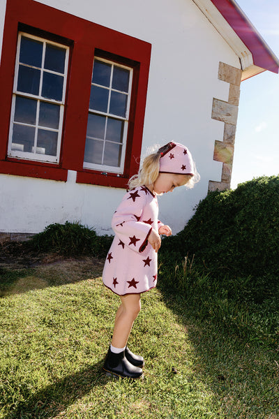 Sunday Siblings - Lucky Stars Dress / Soft Pink