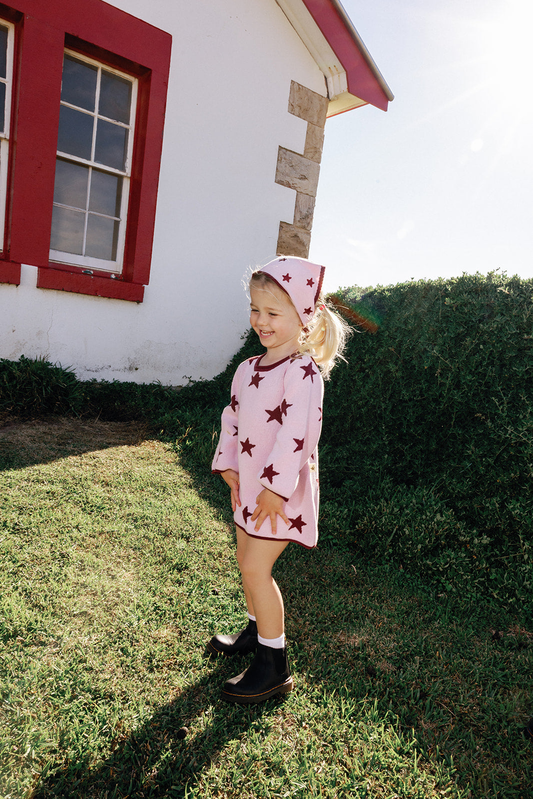 Sunday Siblings - Lucky Stars Dress / Soft Pink