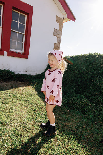 Sunday Siblings - Lucky Stars Dress / Soft Pink