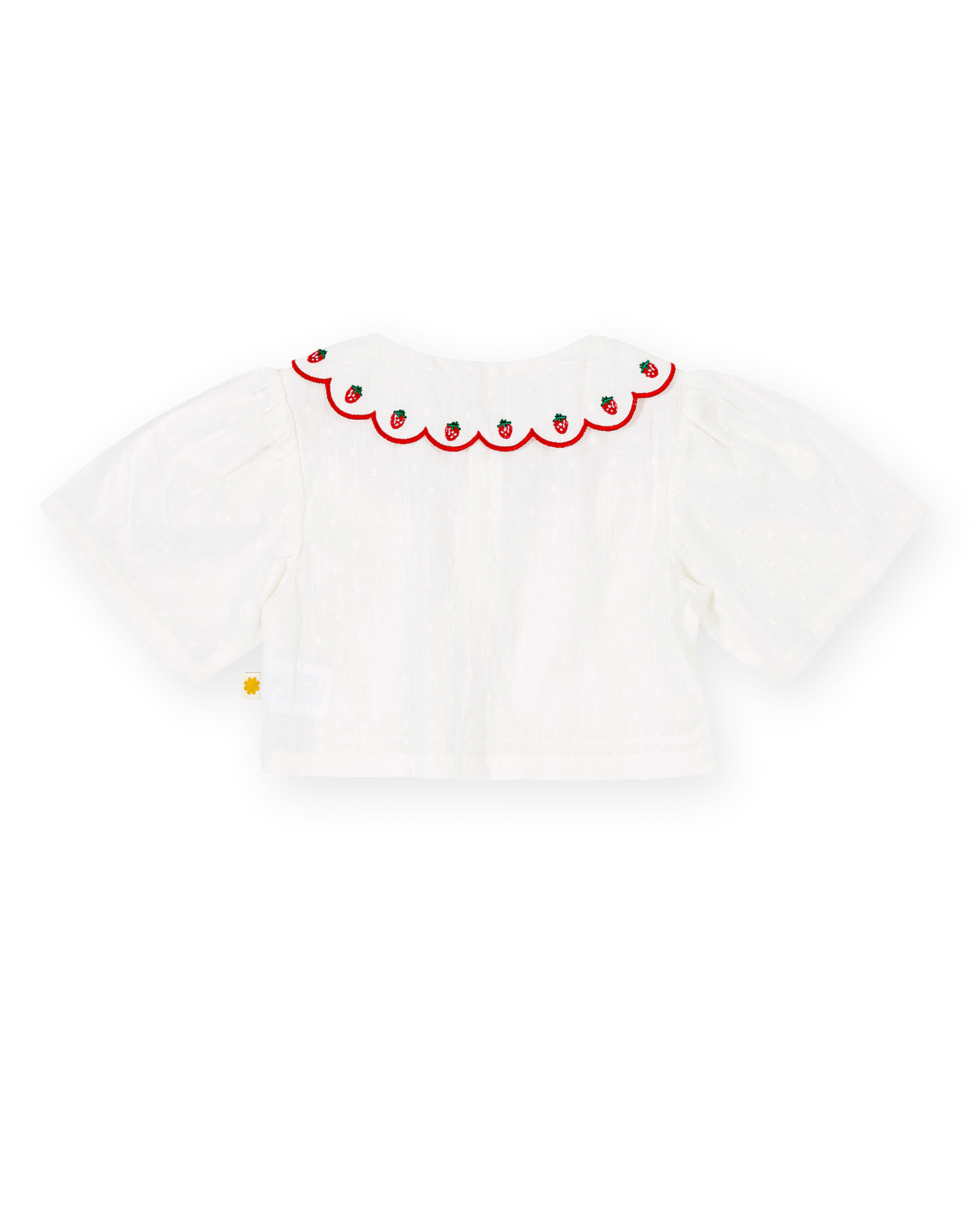 Goldie & Ace - Scallop Collar Strawberry Cropped Blouse