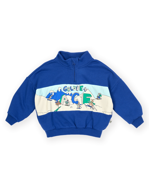 Goldie & Ace - Quarter Zip Sweater / Alpine
