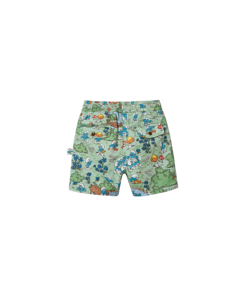 Goldie & Ace - THE SMURFS Village Print Shorts