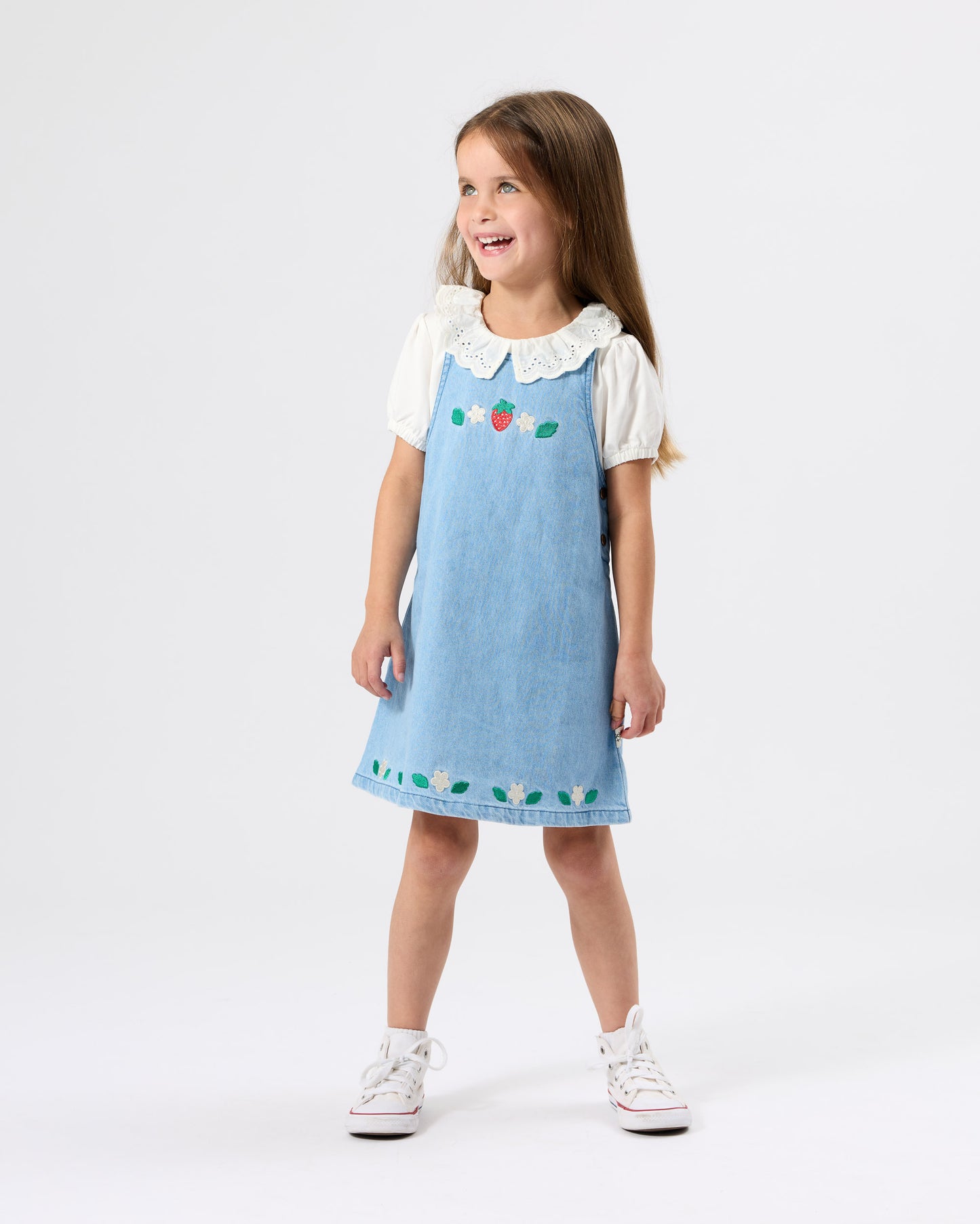 Goldie & Ace - Wild Strawberry Pinafore Dress