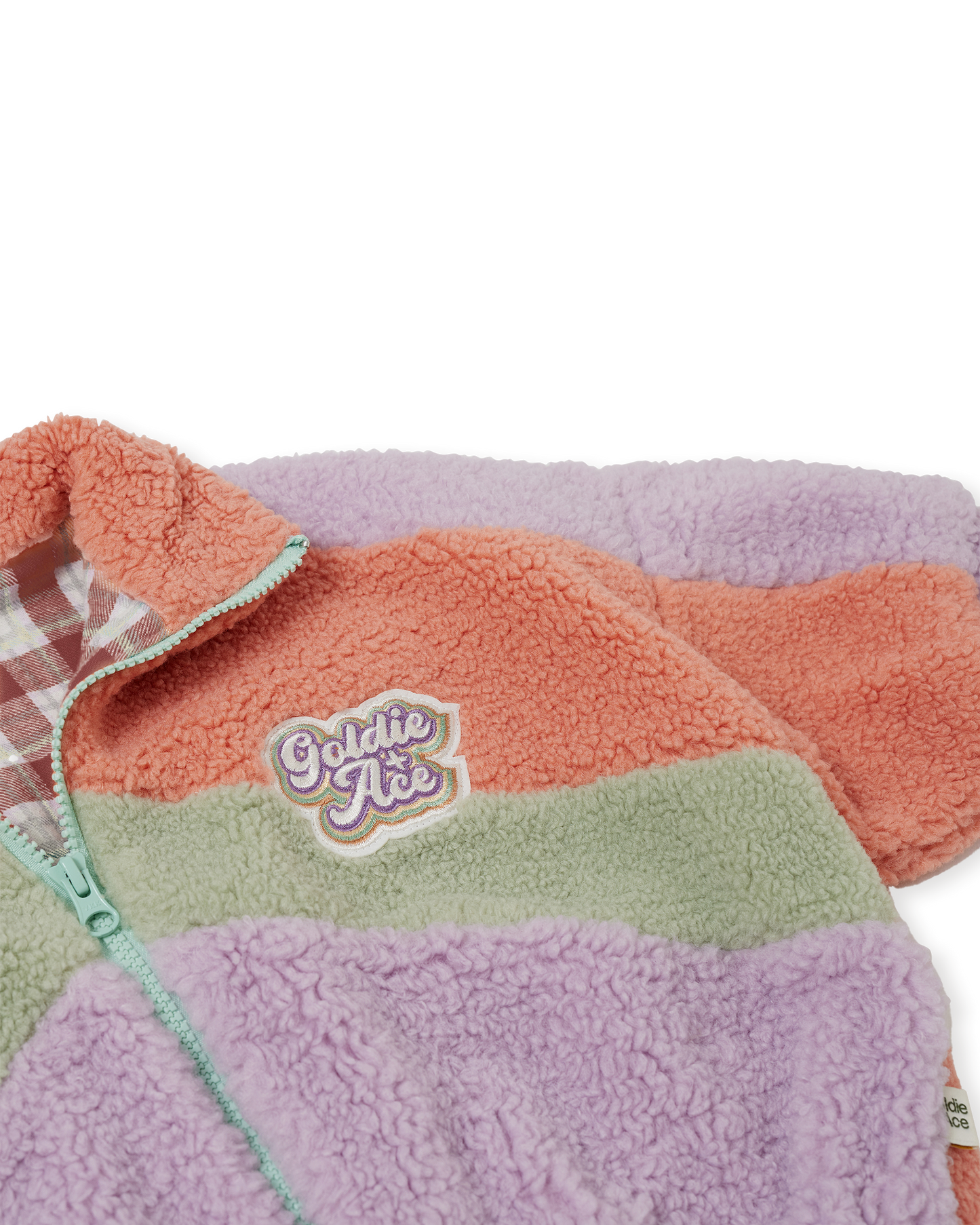 Goldie & Ace - Frankie Sherpa Jacket / Liac-Peach-Mint