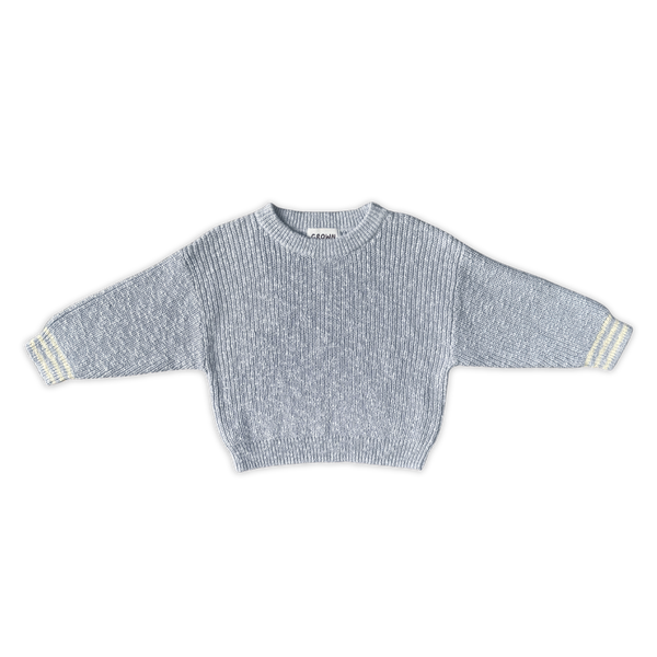 Grown Clothing - Organic Essential Textured Knit Pull Over / Haze