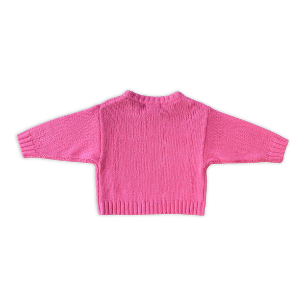 Grown Clothing - Merino Blend Knit Pull Over / Raspberry
