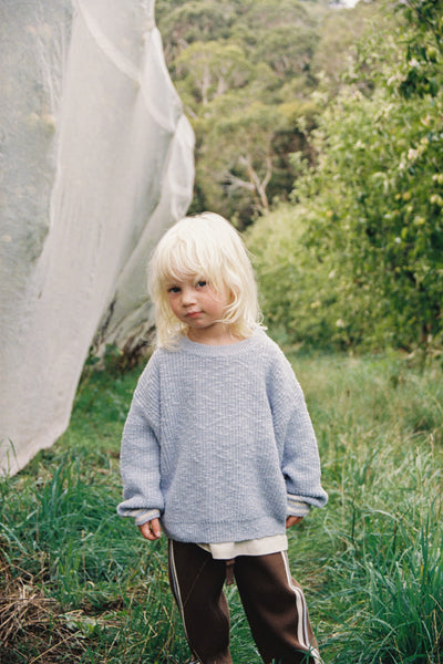 Grown Clothing - Organic Essential Textured Knit Pull Over / Haze
