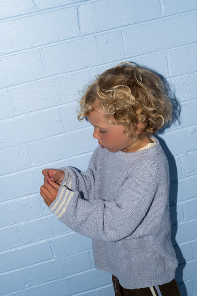 Grown Clothing - Organic Essential Textured Knit Pull Over / Haze