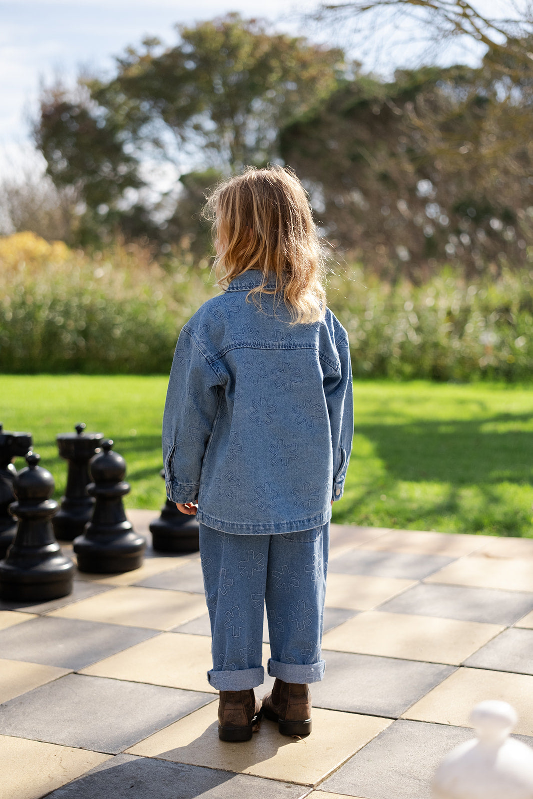 Grown Clothing - Organic Starlight Embroidery Denim Shirt Jacket
