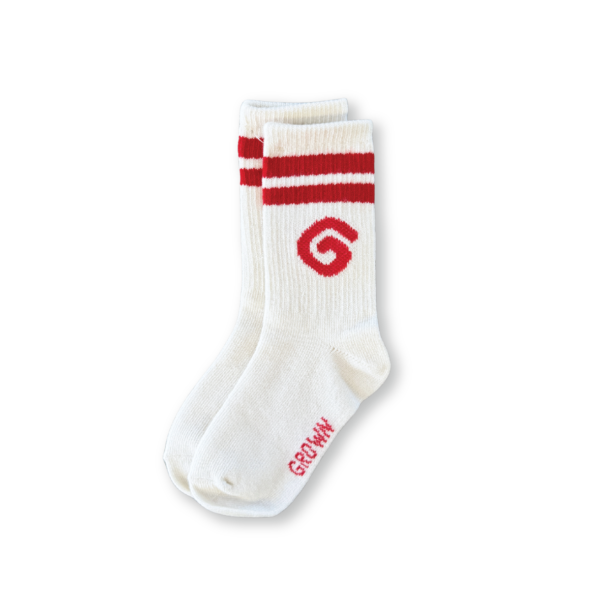Grown Clothing - Swirl Cotton Socks / Milk