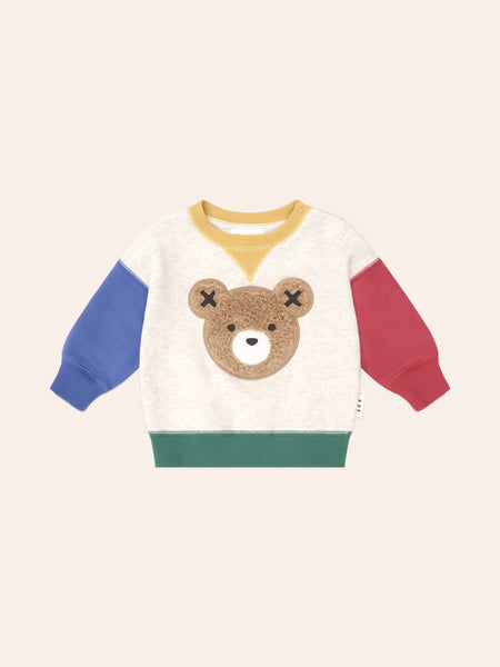 Huxbaby - Furry Huxbear Colour Block Sweatshirt