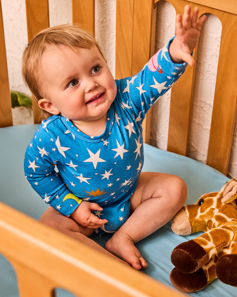 Kip & Co - Organic Long Sleeve Romper / Stars And Moon