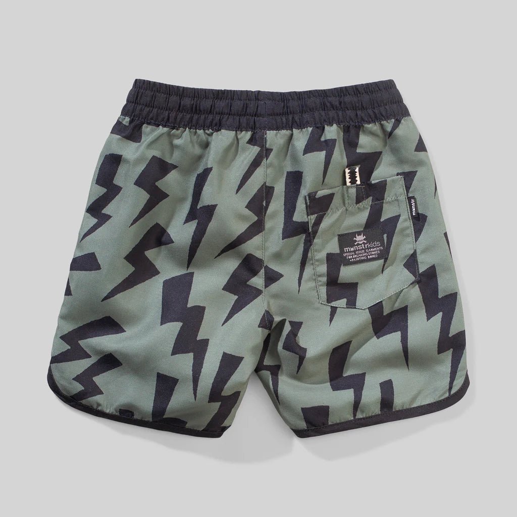 Munster Kids - Zapper Board Short / Olivine