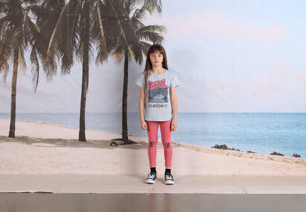 Minti - Seaside Cat Tee / Cornflower