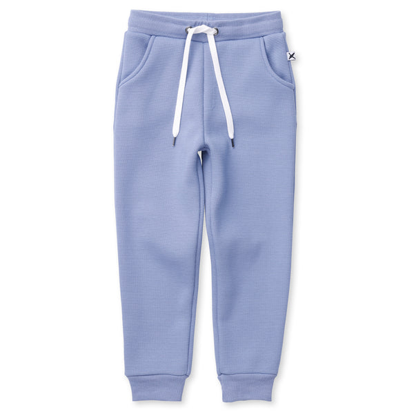 Minti - Furry Waffle Trackies / Cornflower
