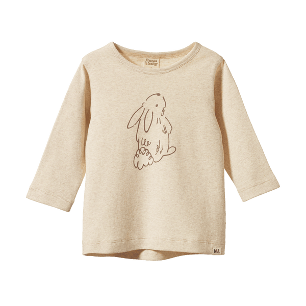 Nature Baby - Long Sleeve River Tee / Bramble Bunny Print