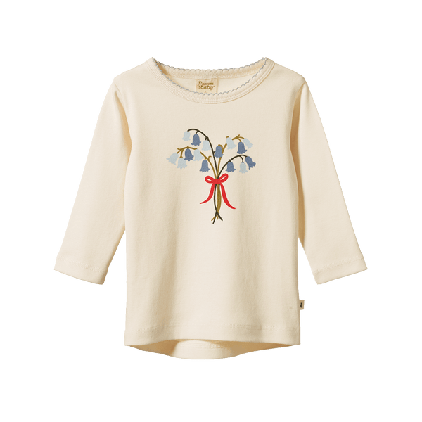Nature Baby - Long Sleeve Cloud Tee / Bluebelle Natural Print