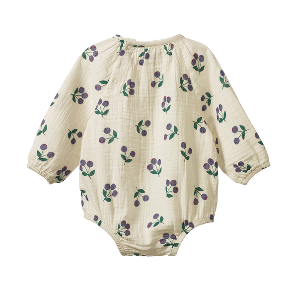 Nature Baby - Meadow Bodysuit Muslin / Winter Berry Natural Print