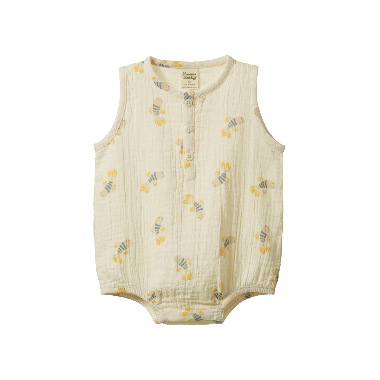 Nature Baby - Cedar Suit Muslin / Fish Fable Print