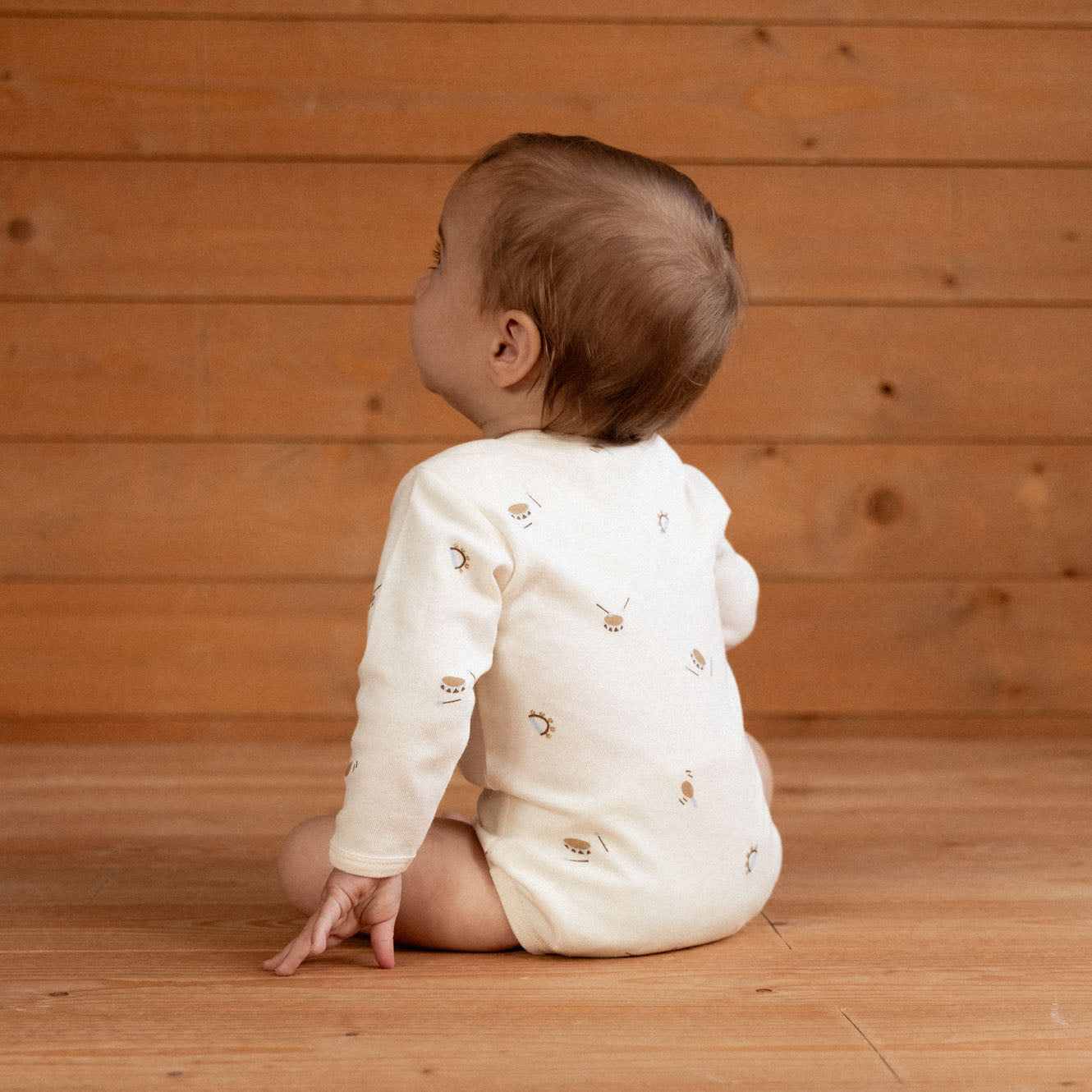 Nature Baby - Long Sleeve Bodysuit / Mini Music Print