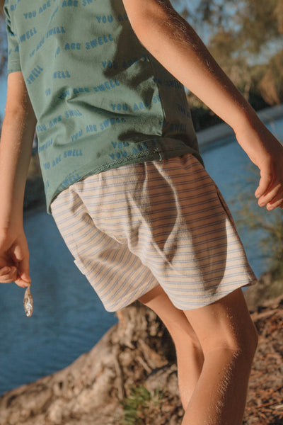 olive + the captain - beach stripe shorties