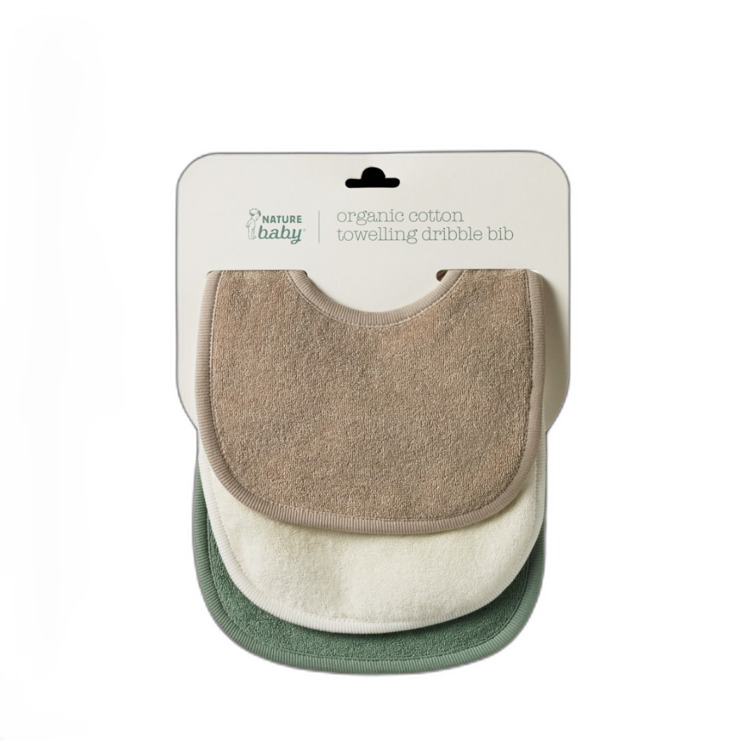 Nature Baby - Dribble Bibs 3 Pack