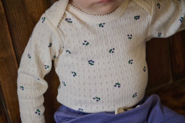 Nature Baby - Long Sleeve Bodysuit Pointelle / Winter Berry Print