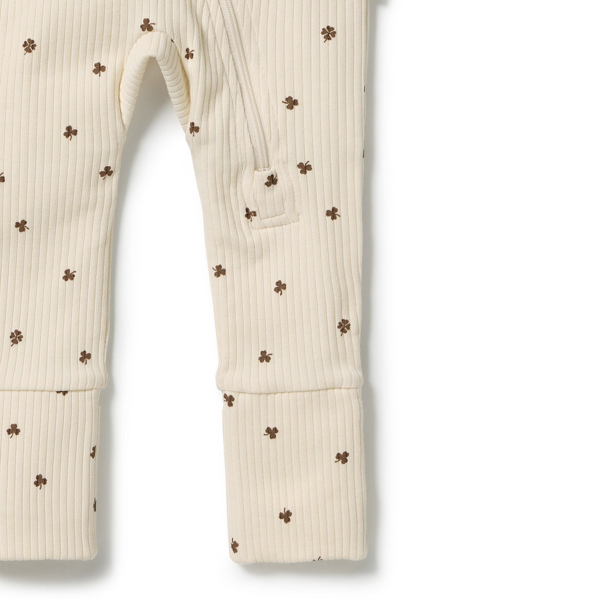 Wilson + Frenchy - Organic Zipsuit with Feet / My Lucky Charm