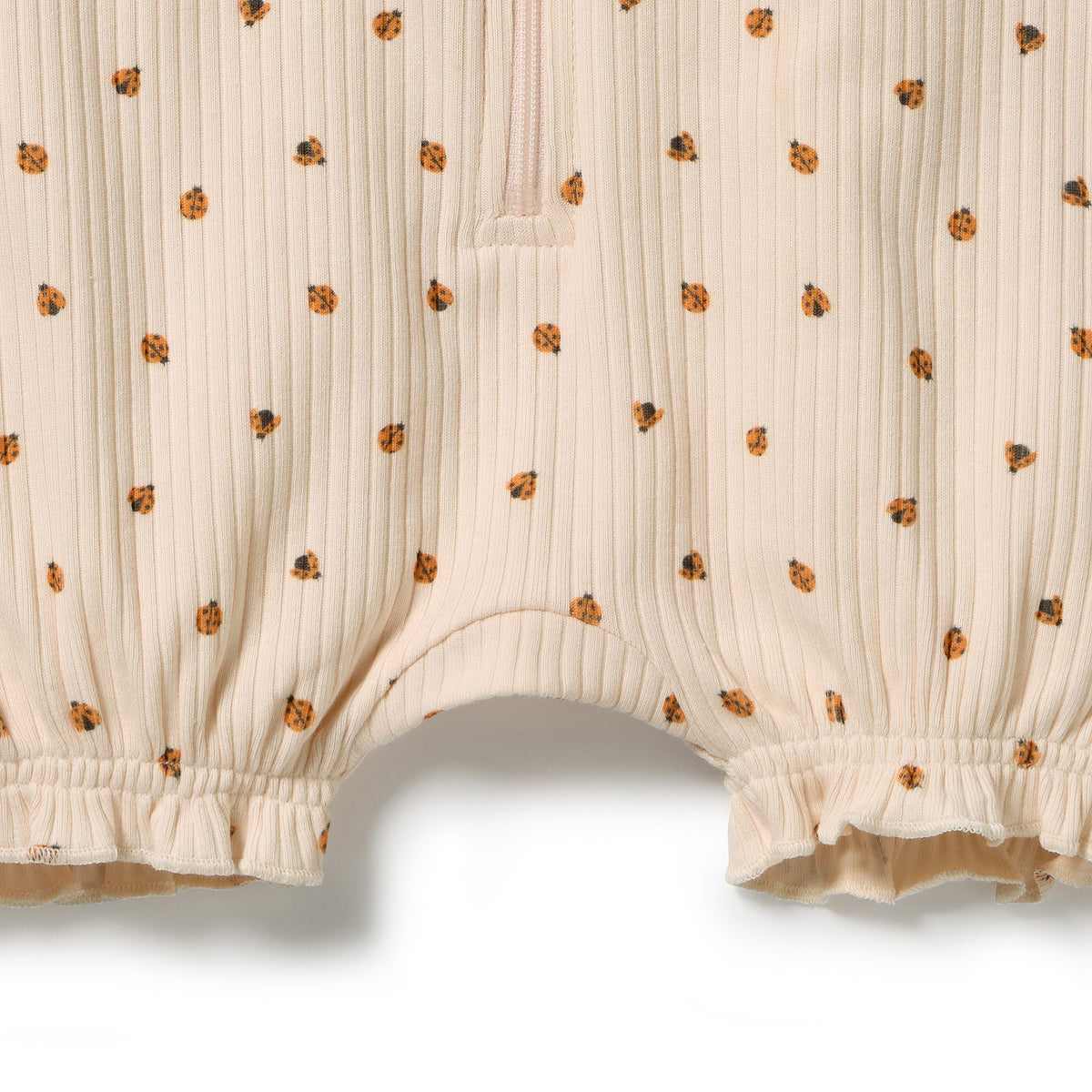 Wilson + Frenchy - Organic Ruffle Zipsuit / Little Lady Bugs