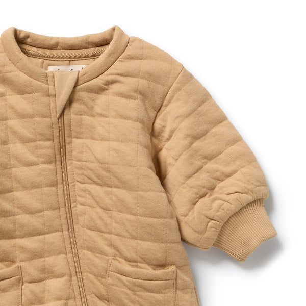 Wilson + Frenchy - Organic Quilted Growsuit / Honey Fawn