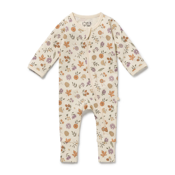 Wilson + Frenchy - Organic Zipsuit with Feet / Maple Glow