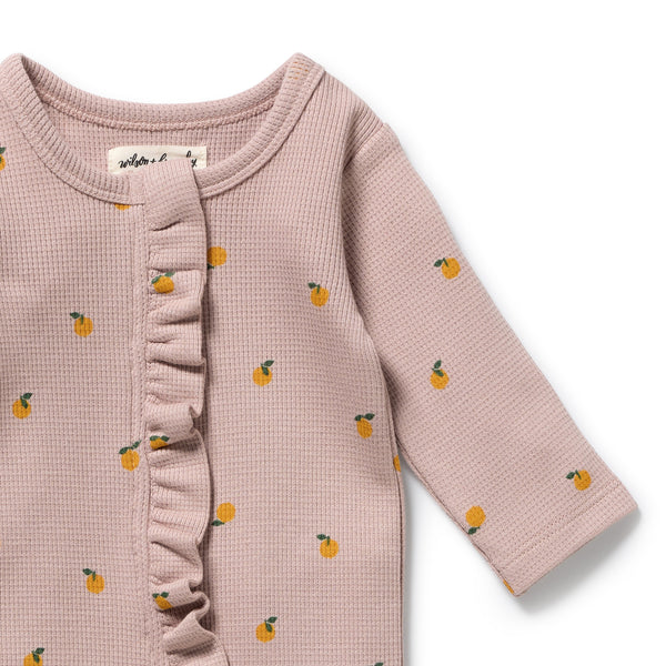 Wilson + Frenchy - Organic Waffle Ruffle Zipsuit / Mini Mando