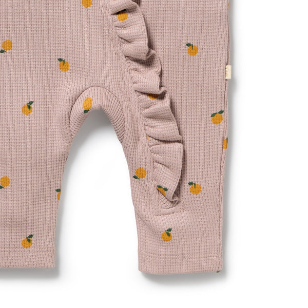 Wilson + Frenchy - Organic Waffle Ruffle Zipsuit / Mini Mando