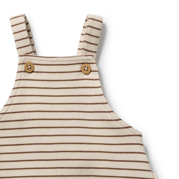 Wilson + Frenchy - Organic Waffle Overall / Nutmeg Stripe