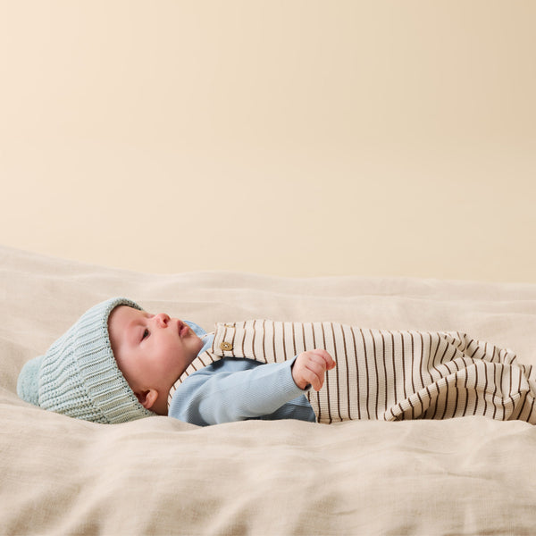 Wilson + Frenchy - Organic Waffle Overall / Nutmeg Stripe