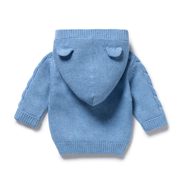 Wilson + Frenchy - Organic Knitted Cable Jacket / Frosted Blue