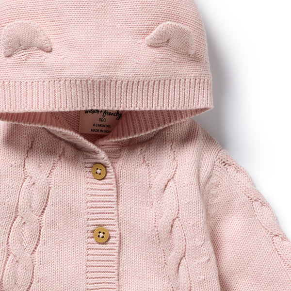 Wilson + Frenchy - Organic Knitted Cable Jacket / Marshmellow