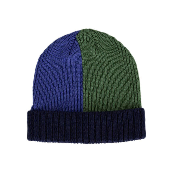 Acorn - River Merino Beanie / Blue and Green