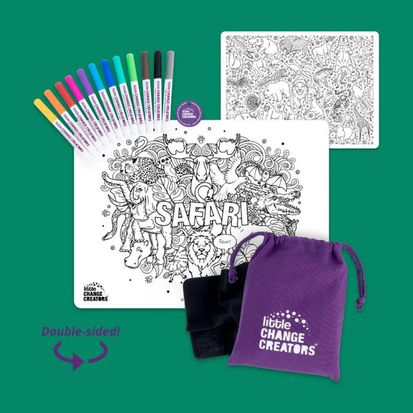 Little Change Creators - Re-FUN-able™ Colouring Set / Safari