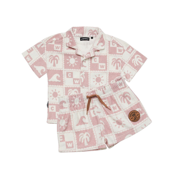 Cry Wolf- Resort Set/ Blush Check