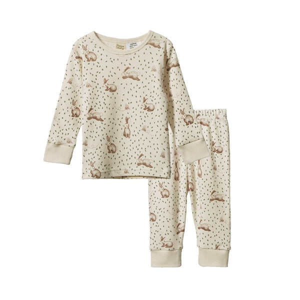 Nature Baby - 2PC Long Sleeve Pyjamas / Rabbitty Print