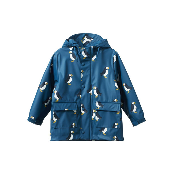 Nature Baby - Raincoat / Puffin Teal Print