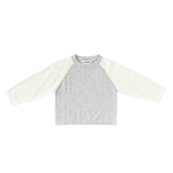 Grown Clothing - Raglan Long Sleeve Tee - Grey Marle