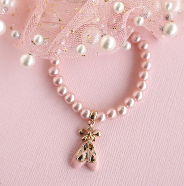 Lauren Hinkley - Pink Pearl Ballet Slippers Bracelet