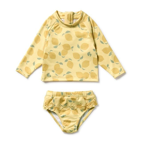 Wilson + Frenchy - Cutwork Rashie Swimset / Lemon Drop