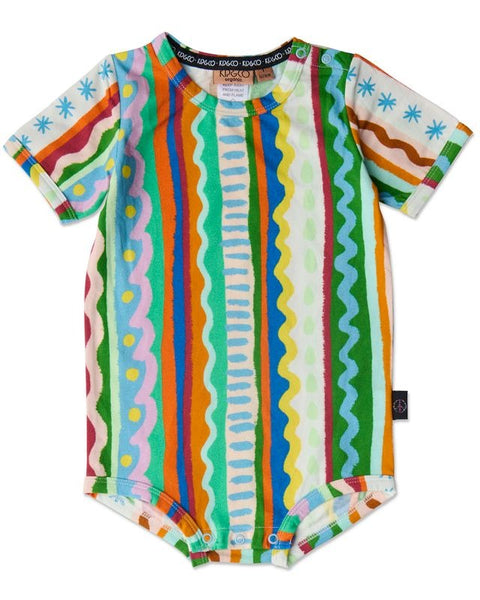 Kip & Co - Organic Short Sleeve Romper / Beach Patterns