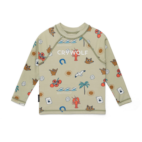 Cry Wolf - Baby Rash Vest / Lucky Days Sage