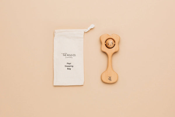 The Kiss Co - All Natural Teething Rattle / Pepi Kiss