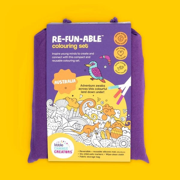 Little Change Creators - Re-Fun-Able Reusable Colouring + Doodle Mat / Australia